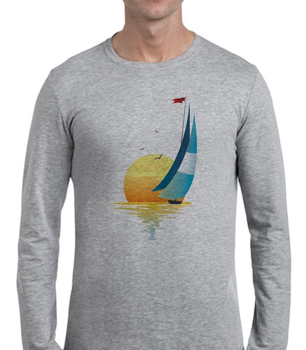 Remera De Hombre Velero Playa Sol Mar Viaje Ml