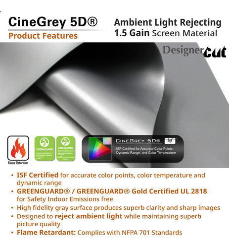 Elite Screens Designer Cut Serie Ultra Hd Ambient Light Diy