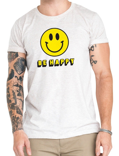 Polera Smiley Face Carita Feliz Happy Algodón Orgánico Scl13