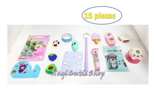 Artículos Papelería Kawaii Marcatexto Plumas Lápices Gomas