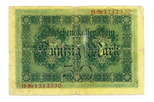 Billete Alemania 50 Marcos 1914 (Usado)