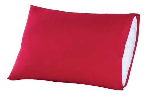 Par Fundas Almohada Esencial Estándar Colchas Concord Color Palo de Rosa Rojo
