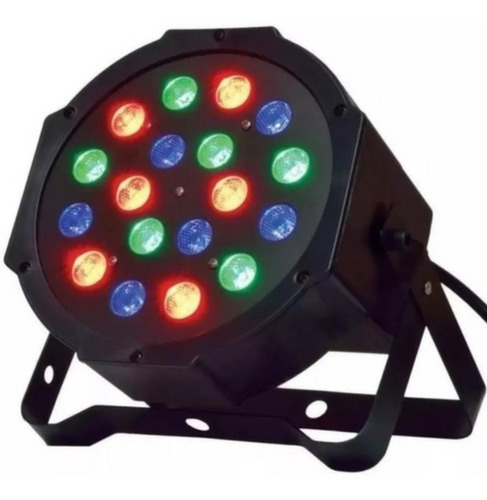 Imagen 1 de 4 de Cañon Led 18x1w Rgb Dj Iluminacion Foco Beam Whas Paquete4pz