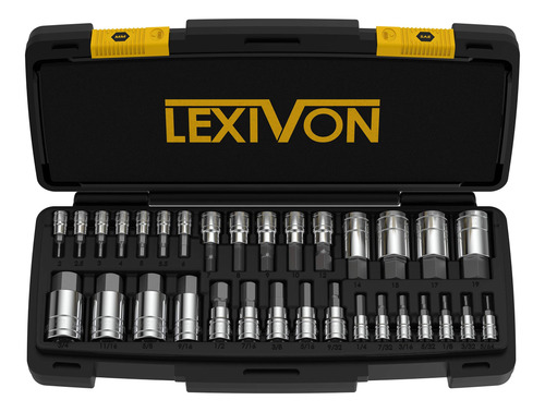 Lexivon Master Hex Bit Socket Set, Premium S2 Alloy Steel |