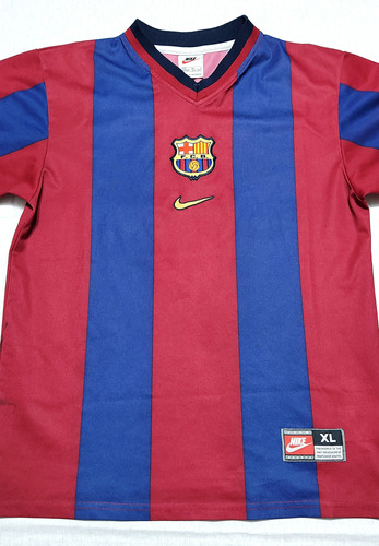 Camiseta Del Barcelona Nike 2000 #9 Kluivert. Talle Xl Niño