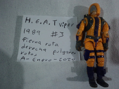 Gi-joe Vintage H.e.a.t. Viper 1989 #3