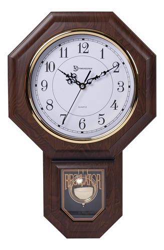 Timekeeper Essex Westminster Chime Reloj De Pared Con Péndul