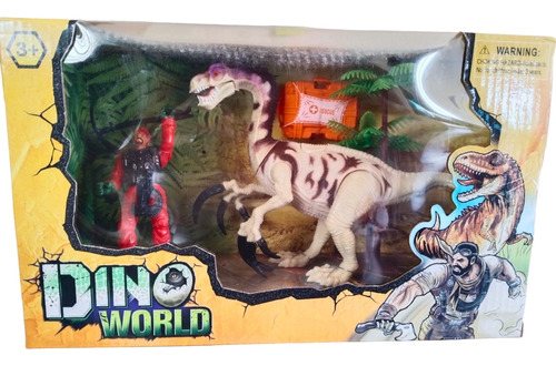 Dino World Set De Rescate Dinosaurio Articulado