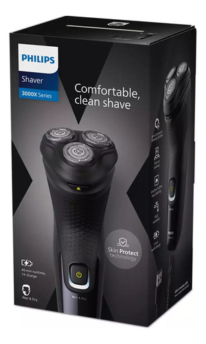 Afeitadora Barba Philips Series 3000x X3021/00 Color Negro