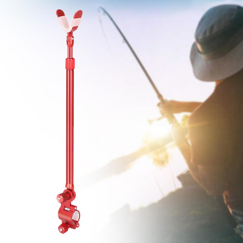 Pesca De Soporte De Caña De Pesca Soporte Retráctil Rojo