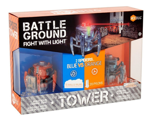 Campo De Batalla Hexbug La Torre, Lucha Con Arañas Robots