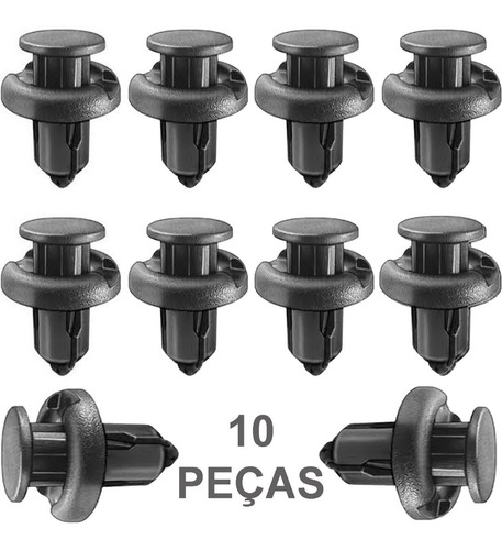 10 Pcs Presilhas Fixação Parachoque Honda Fit City Crv Civic