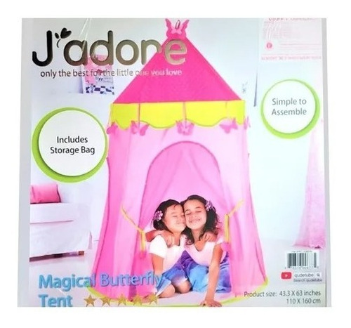 Imagen 7 de 9 de Casita Infantil Tienda Casa Campaña Para Niñas Rosa J'adore