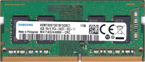 Memoria Samsung 4gb Ddr4 Para Notebook