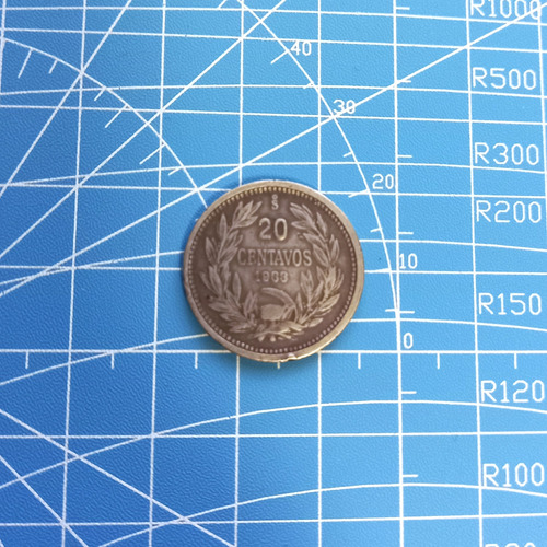 Moneda 20 Centavos Chile 1933