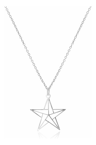 Anamora Dije Mujer Plata 925 Origami Estrella Cadena