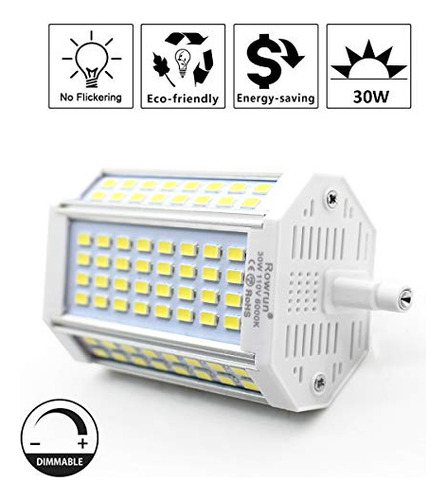 Bombilla Led Rowrun Nuolun R7s J118 De 30 W, Base De Doble E