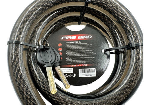 Linga Candado D/seguridad P/bicicl Fire Bird 25mm-eggobibe Negro