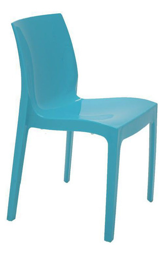 Cadeira Alice Sem Braços Azul Polipropileno Tramontina