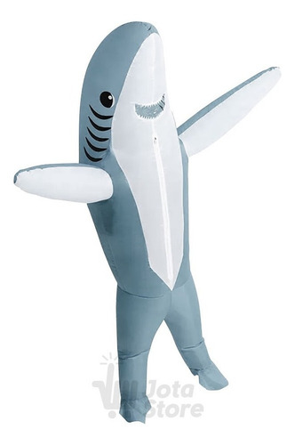 Imagen 3 de 6 de Disfraz Inflable Tiburon Adulto Halloween Cosplay Fiestas