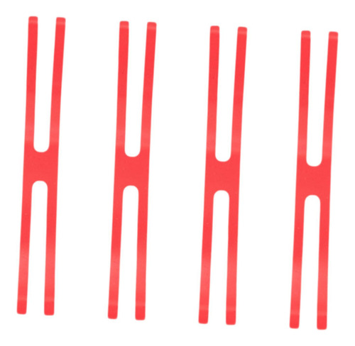 6 Bandas De Goma De Silicona En Forma De H, Bandas Rojo