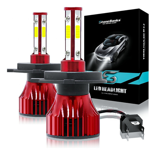 Kit De Faros Led De 4 Lados H4 H13 9007 Luz Alta Y Baja 100w