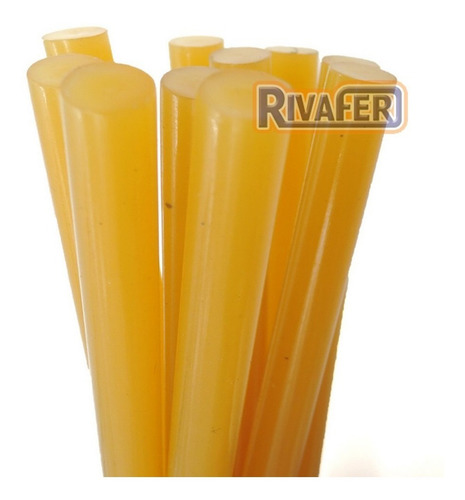 Imagen 1 de 5 de Barra Adhesiva Silicona Hot Melt Ambar Amarilla Kg Pegamento