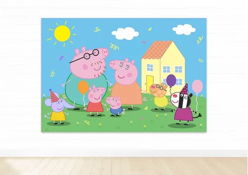 Fondo De Tela Peppa Pig Decoración Mesa Cumpleaños Infantil
