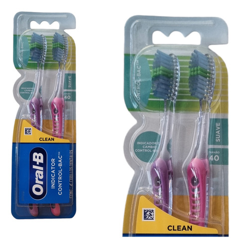 Cepillo De Dientes Oral-b Indicator Control Bac Suave 2pzas