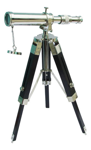 Telescopio De Latón Macizo Pirata Del Catalejo De Made...