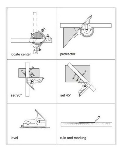 Escuadra Combinada Universal Insize 2278-180