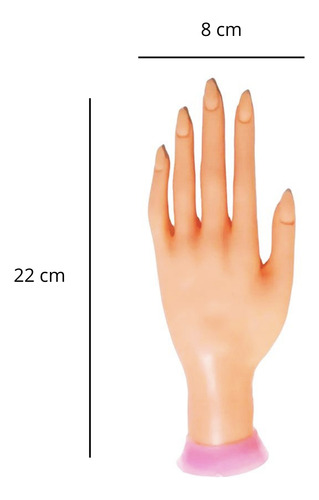 Mano Con Uña Silicon De Practica Para Diversas Tecnicas Arte