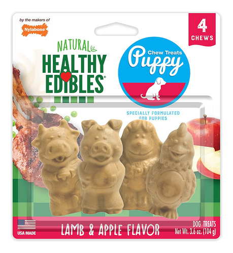 Chew Treats Nylabone, Comestibles Saludables Para Cachorros,