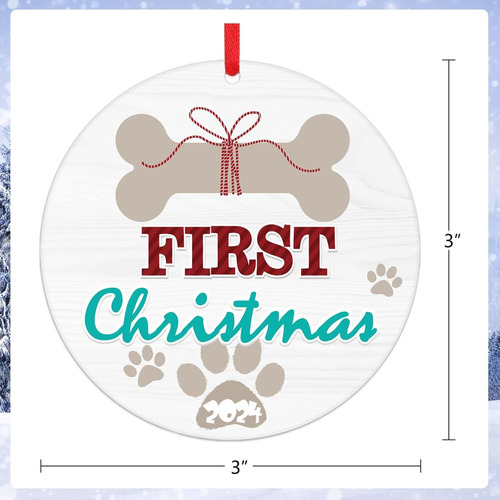 Petcee Puppy First Christmas Ornament 2024 - Navidad Para Ad