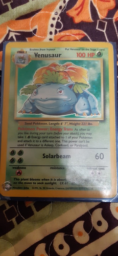 Venasaur Carta Pokemon Primera Generacion!