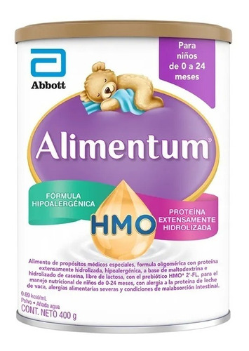 Leche de fórmula en polvo Abbott Similac Alimentum IQ en lata de 1 de 400g - 0  a 12 meses