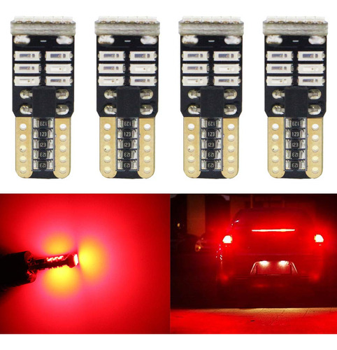 Pack Of 4-194 168 2825 W5w T10 No Polarity Led Light Bu...