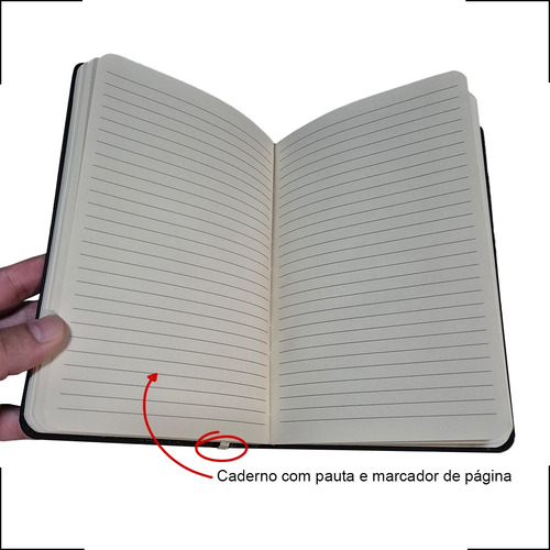 Caderneta Anotação A5 Capa Dura Moleskine Com Pauta 80 Fl