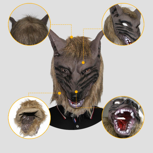 Disfraz De Hombre Lobo De Halloween, Máscara De Lobo Con