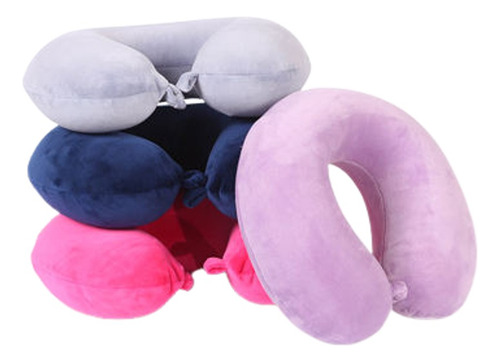 Almohada Cojin Viajero Forro Terciopelo Con Cremallera X4 U