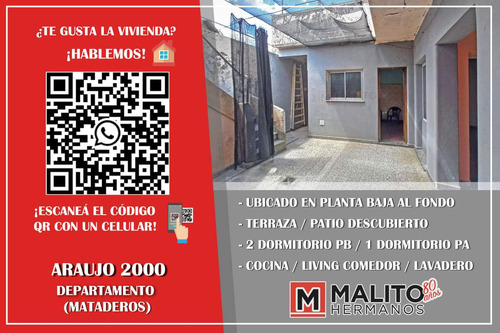 Venta Ph 4 Ambientes Con Terraza, Patio Y Lavadero En Mataderos