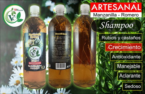 Shampoo Tbvisana Manzanilla-romero Crecimiento, Para Rubio-c
