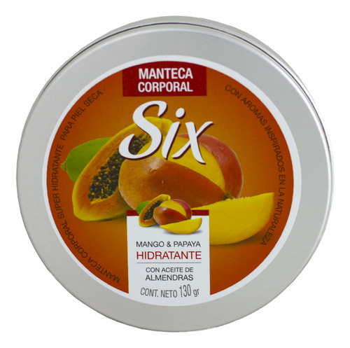 Six Manteca Corporal Mango Y Papaya Hidratante 130 G Oferta