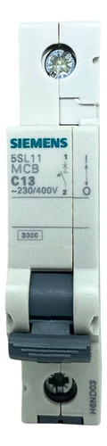Disjuntor Unipolar 13a Curva C 5sl11137mb Siemens