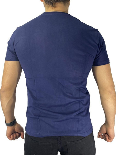 Polera Elasticada Cuello Redondo (tallas Chicas) Azul Diabol