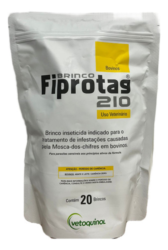 Kit 10 Pacotes De 20 Unidades Brinco Fiprotag 210 (200 Uni)