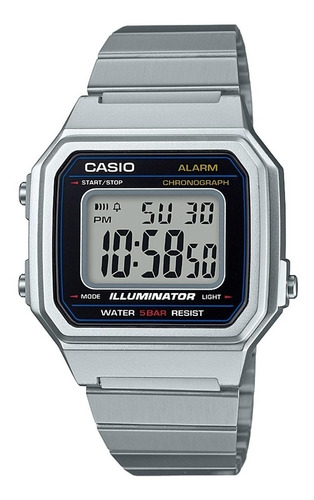 Reloj Casio B-650wd-1a Linea  Unisex Acero Plateado