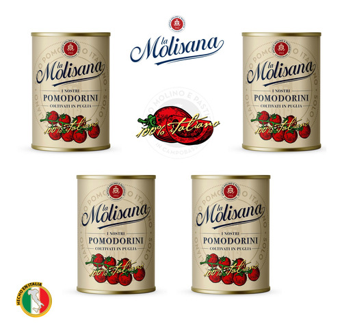 La Molisana Tomate Italia Pomodoro Pomodorini 400g Pack X 4