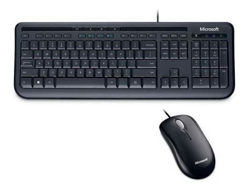 Imagen 5 de 6 de Kit de teclado y mouse Microsoft Wired Desktop 600 Español de color negro