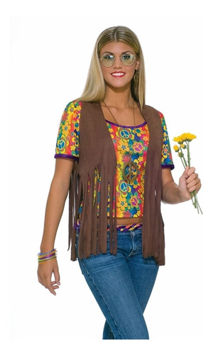 Chaleco De Hippie Talla Estándar, Accesorio De Disfraz